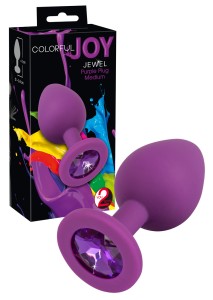 SILIKONOWY KOREK ANALNY COLORFUL JOY JEWEL PURPLE
