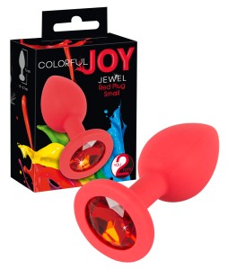 SILIKONOWY KOREK ANALNY COLORFUL JOY JEWEL RED