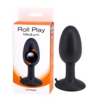 SILIKONOWY KOREK ANALNY Z KULKĄ ROLL PLAY MEDIUM