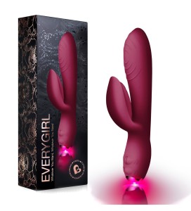 WIBRATOR EVERYGIRL Z DIODĄ LED 2 SILNIKI 10 FUNKCJI