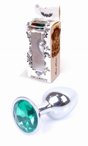 METALOWY KOREK ANALNY SILVER GREEN