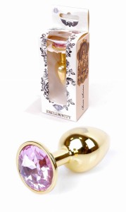 METALOWY KOREK ANALNY GOLD ROSE