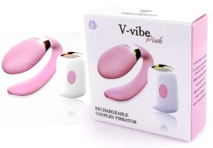 STYMULATOR DLA PAR V-VIBE PINK USB PILOT 