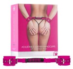 KAJDANKI Z UCHWYTEM ADJUSTABLE LEATHER HANDCUFFS
