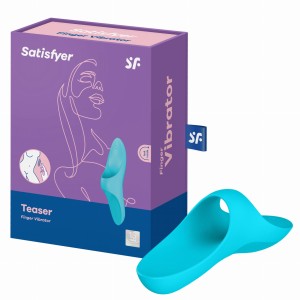 SATISFYER TEASER FINGER BLUE WIBRATOR NA PALEC