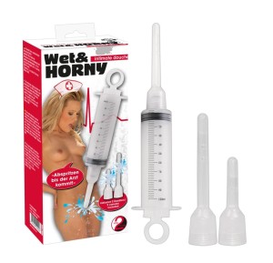 STRZYKAWKA DO PRYSZNICA INTYMNEGO Z 2 NASADKAMI