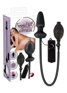 KOREK ANALNY Z CZARNEGO LATEKSU Z POMPKĄ I PILOTEM