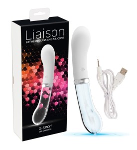 WIBRATOR LIAISON LED G-SPOT ZE SZKŁA I SILIKONU 
