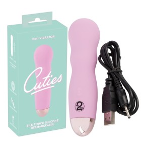 RÓŻOWY SILIKONOWY WIBRATOR CUTIES MINI 12,4 CM USB
