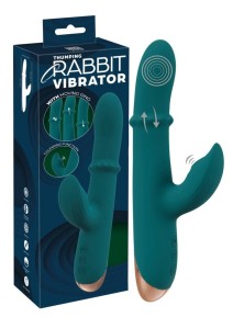 WIBRATOR Z PULSUJĄCYM STYMULATOREM ŁECHTACZKI I RUCHOMYM PIERŚCIENIEM