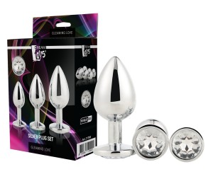 ZESTAW ALUMINIOWYCH KORKÓW GLEAMING LOVE SILVER SET