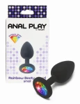 SILIKONOWY KOREK ANALNY RAINBOW BOOTY JEWEL SMALL
