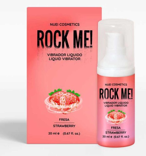 ŻEL STYMULUJĄCY WIBRATOR W PŁYNIE ROCK ME! LIQUID VIBRATOR STRAWBERRY 1