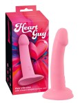 WIBRUJĄCE DILDO REALISTYCZNY WIBRATOR Z PRZYSSAWKĄ HEART GUY PINK USB
