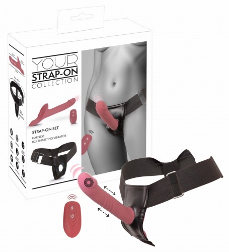 Wibrujący Zestaw Strap-on i Dildo z 2 Silnikami Sterowany Pilotem_MIN.jpg