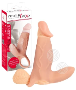 WIBRUJĄCA NAKŁADKA NA PENISA REALSLEEVE CLIT 2 SILNIKI STYMULACJA ŁECHTACZKI