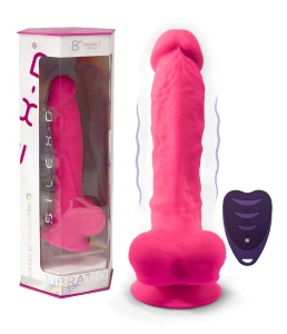 Realistyczny Wibrator Dildo SILEXPAN z Pilotem Termoreaktywny Silikon 20 cm