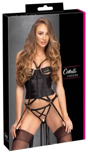 Gorset z Pasem do Pończoch i Stringami Ouvert Corset Straps Cottelli