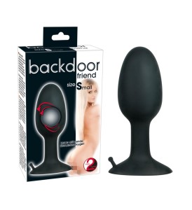 SILIKONOWY CZARNY KOREK ANALNY BACK DOOR FRIEND S