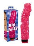 DUŻY WIBRATOR ŻELOWY Z BROKATEM BIG JELLY 23 CM