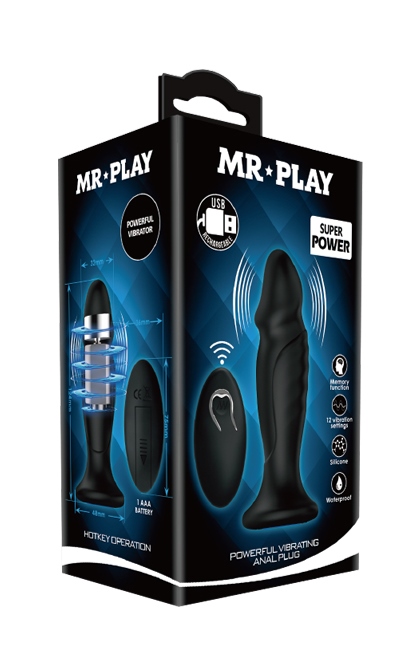 wibrujący korek analny Mr Play sterowany pilotem
