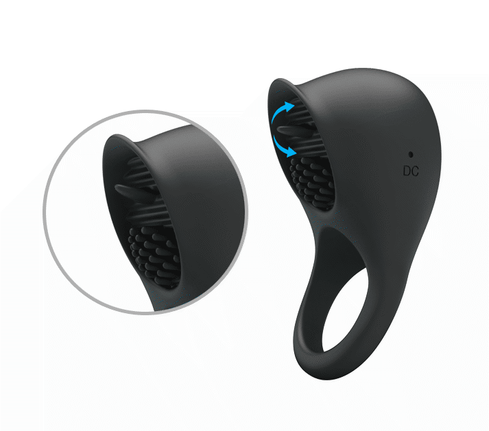 wibrujący pierścień z ruchomym języczkiem