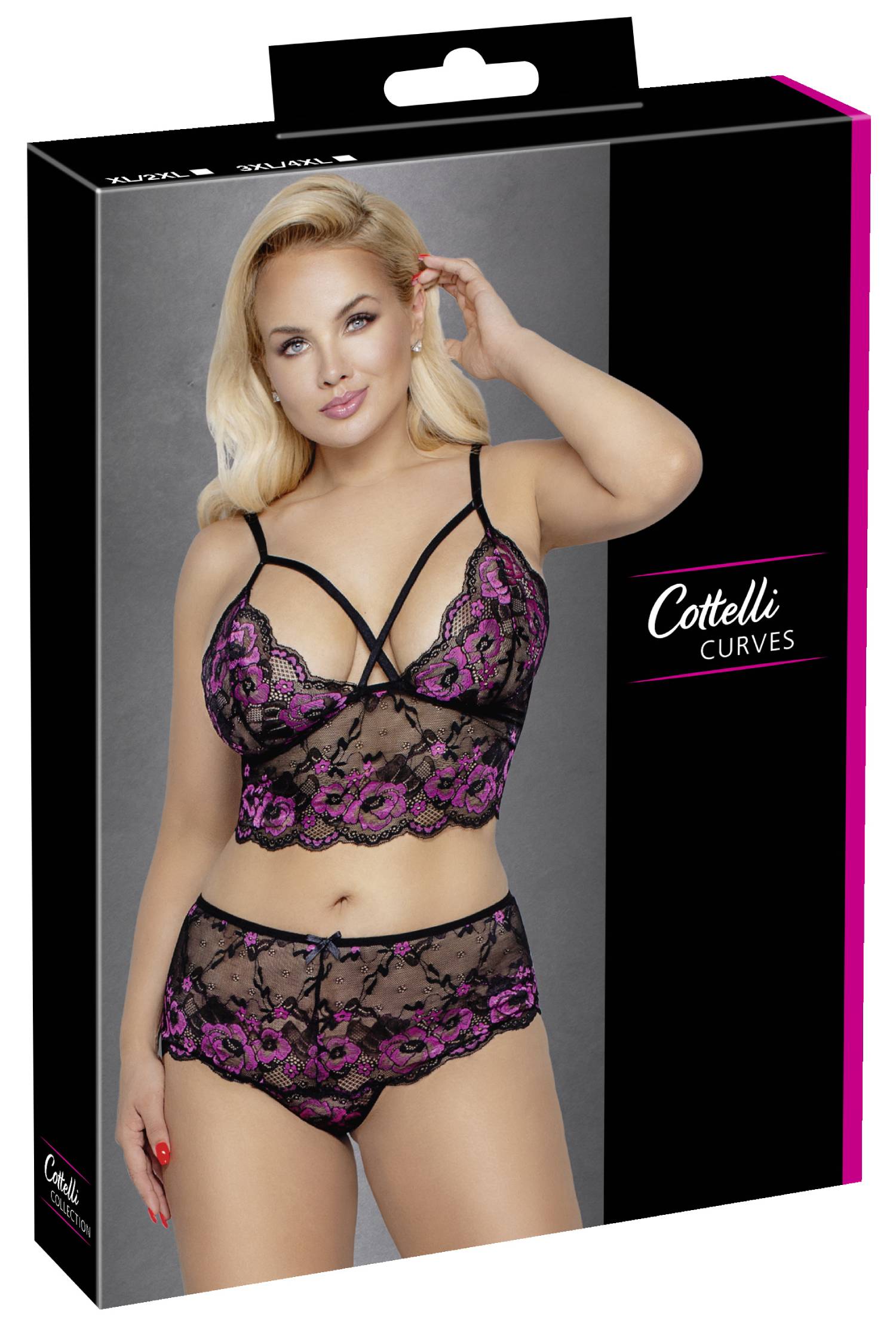 queen size komplet koronkowej bielizny