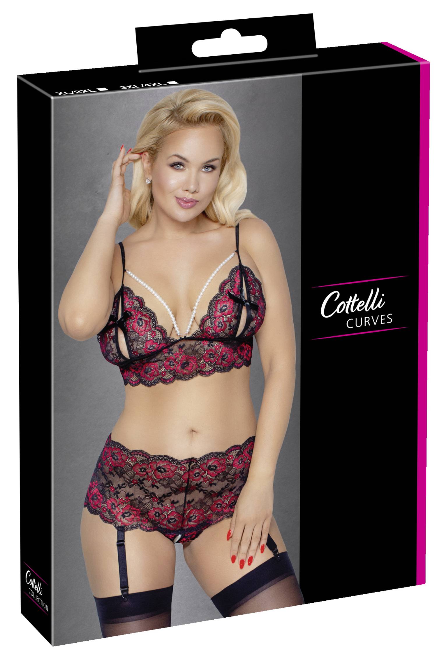 koronkowy komplet bielizny queen size