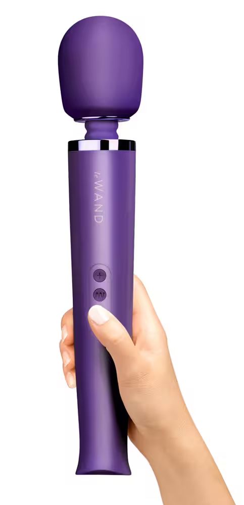 DUŻY MASAŻER CIAŁA I ŁECHTACZKI - LE WAND RECHARGEABLE PURPLE