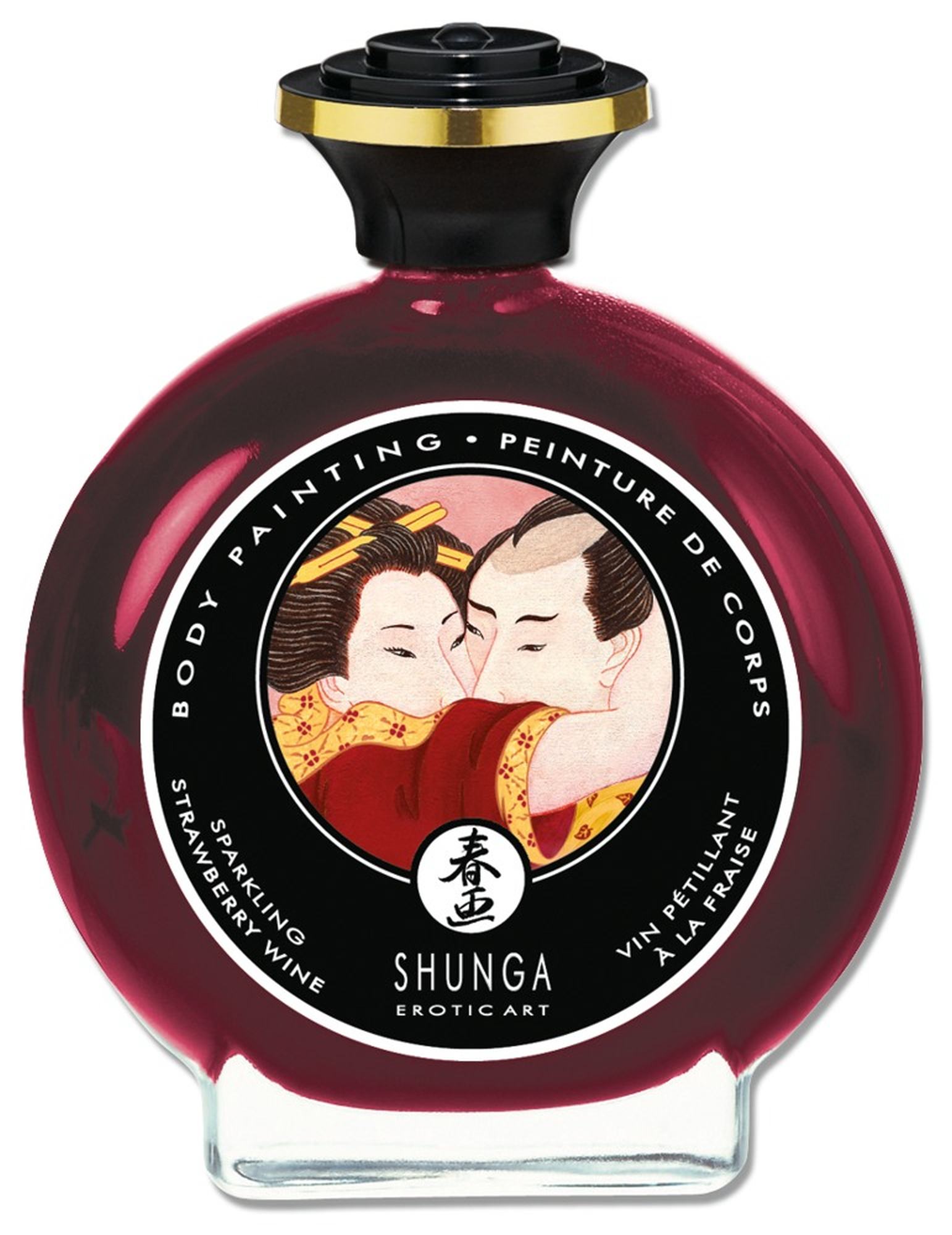 Jadalna Farbka Shunga Sparkling Strawberry Wine – Smak Szampana i Truskawek (100 ml)