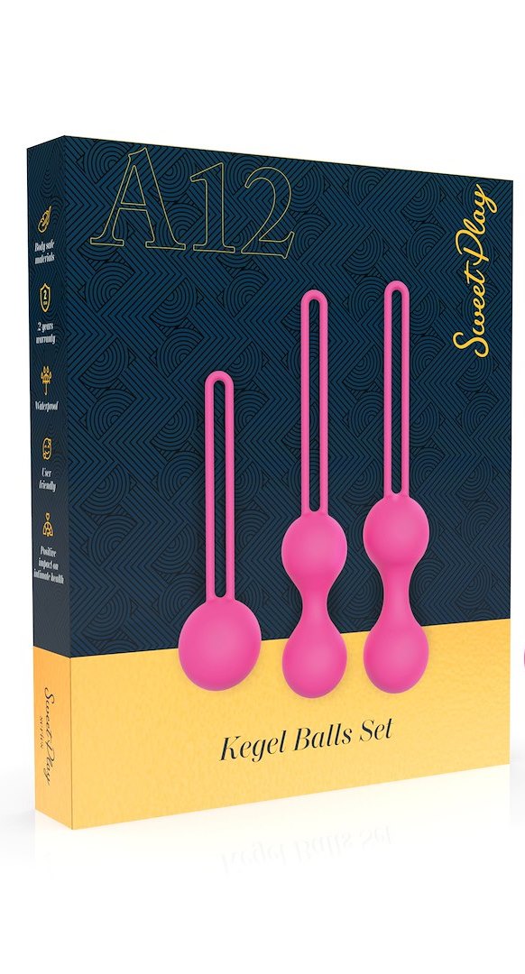 ZESTAW 3 KULEK GEJSZY DO ĆWICZEŃ MIĘŚNI KEGLA EROSPACE SWEET PLAY 