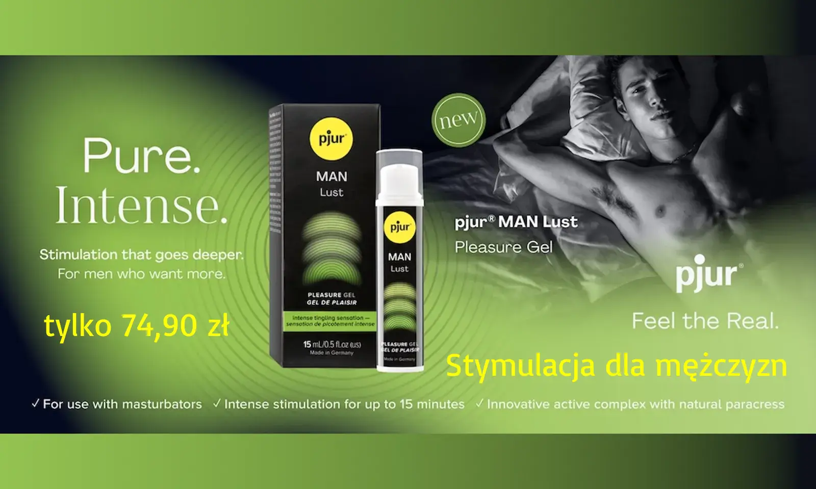 PJUR MAN LUST WIBRUJĄCY I STYMULUJĄCY ŻEL DLA  MĘŻCZYZN